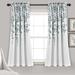 Weeping Flower Room Darkening Window Curtain Panels Blue/Gray 52X63+2 Set - Half Moon 16T006184