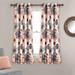 Leah Room Darkening Window Curtain Panels Coral/Gray 52x63 Set - Half Moon 16T006195