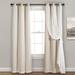 Lush Décor Grommet Sheer Panels w/ Insulated Blackout Lining Wheat Set 38X108 - Lush Decor 16T004205