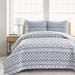 Monique Stripe Quilt Navy/White 3Pc Set Full/Queen - Lush Decor 16T005862