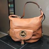 Michael Kors Bags | Michael Kors Fulton Leather Shoulder Bag | Color: Brown/Tan | Size: Os