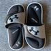 Under Armour Shoes | Kids Under Armour Ignite Slides | Color: Black/Gray | Size: 2y