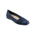 Women's Samantha Flat by Trotters in Navy Croco (Size 11 M)