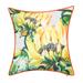 Indoor & Outdoor Sunflower Watercolor Reversible Decorative Pillow by Levinsohn Textiles in Multi