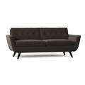 Poshbin Callie 85" Wide Square Arm Sofa w/ Reversible Cushions in Gray/Black | 36 H x 85 W x 37 D in | Wayfair 1001-KEYGRA-BLK-72 inches