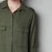 Zara Tops | Hot Zara Basic Studded Military S Button Down | Color: Black/Green | Size: S