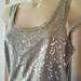 J. Crew Tops | Casual Sparkle Separate! J. Crew Clear Sequin Grey Tank Top Sz S | Color: Gray/Silver | Size: S