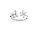 THOMAS SABO Damen Ring Schmetterling mit Blume weiße Steine 925 Sterlingsilber TR2355-051-14