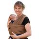 Baby Wrap Carrier Soft, Stretchy, Breathable Cotton Baby Wrap, Baby Sling, Nursing Cover Up for use with Newborn-Toddler: Evenly distributes Weight for More Comfortable Carrying (Brown)