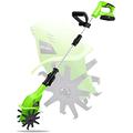 HZYYZH Cordless Rotavator, 20V Handheld Electric Cordless 4000Mah Battery Powered Front Tine Soil Cultivator Gardening Tool Cultivation Machine,For The Garden, Vegetable Plots