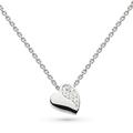 Kit Heath Sterling Silver and Cubic Zirconia Sparkle Sweet Heart Necklace - 17"