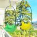 Exhart 2 Piece Hanging Basket Bird Feeders, 8.5 by 16 Inches Plastic in Green/Yellow | 15.71 H x 7.1 W x 8.5 D in | Wayfair 06166-RS