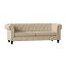 Poshbin Rolled Arm Chesterfield Sofa Metal in Brown | 32 H x 72 W x 39 D in | Wayfair 1022-KEYBIS-NAT-72 inches