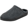 Wide Width Men's Fleece Clog Slippers by KingSize in Charcoal (Size 13 W)