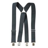 Men's Big & Tall Heavy Duty Suspenders by KingSize in Charcoal (Size 2XL)