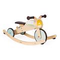 Janod - 2-in-1 Schaukel Dreirad aus Holz - Anpassbare Baby Wippe - Motorik und Gleichgewichtssinn Entwickeln - Baby Holzspielzeug - FSC-Zertifiziert - Ab 12 Monaten, J03284, Klein