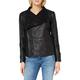 G-STAR RAW Women's Collar Slim Blazer Wmn Leather Jacket, Dk Black 568-6484, M