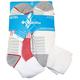 Columbia Low-Cut Mesh Top Arch Support Poly-Blend Socks 6 Pair, M10-13, White/Red