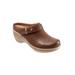 Wide Width Women's Marquette Mules by SoftWalk in Saddle (Size 12 W)