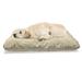 East Urban Home Ambesonne Beige Pet Bed, Unusual Swirled Floral Patterns Style Motifs In Boho Design Print | 24 H x 39 W x 5 D in | Wayfair