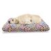 East Urban Home Ambesonne Colorful Pet Bed, Colorful Patterns w/ Curves Geometry Cheering Creative Ornamental Design | 24 H x 39 W x 5 D in | Wayfair