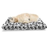 East Urban Home Ambesonne Paw Print Pet Bed, Animal Feet Sign Pattern In Monochromatic Style Dog Cat Puppy Kitten | 24 H x 39 W x 5 D in | Wayfair