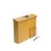 FixtureDisplays Box, Collection Donation Charity, Suggestion, Fund-raising, Medium Oak MDF Plastic in Yellow | 5 H x 12 W x 14 D in | Wayfair