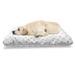 East Urban Home Ambesonne Fleur De Lis Pet Bed, Shabby Form Style Damask Pattern w/ Vintage Geometric Diamond Lines | 24 H x 39 W x 5 D in | Wayfair