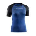 LURBEL Samba Pixel Woman Trail Running T-Shirt Women's Sports T-Shirt Breathable Anti-Odor Running T-Shirt - Blue - Large