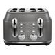 Rangemaster RMCL4S201GY Classic Grey 2.1kW 4 Slice Toaster with Defrost, Cancel & Reheat Functions, Removable Crumb Tray & 6 Power Levels with 3 Year Guarantee* (Grey, 4 Slice)