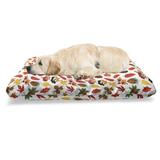 East Urban Home Ambesonne Autumn Pet Bed, Pine Cones Harvest Maple Leaves Season Time Fall Themed Composition Colorful | Wayfair