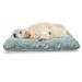 East Urban Home Ambesonne Teal Pet Bed, Classical Lace Style Pattern w/ Romantic Feminine Elements Inspired Artwork Print | Wayfair