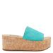 Nine West Shoes | Nine West Vale Platform Slide Sandals | Color: Green | Size: Various