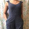 American Eagle Outfitters Pants & Jumpsuits | American Eagle Striped Romper | Color: Blue/White | Size: Xs