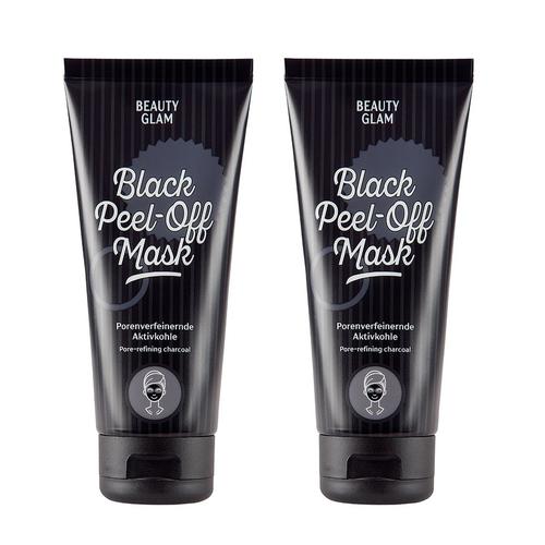Beauty Glam Black Peel Off Mask 2er Set Aktivkohle Masken