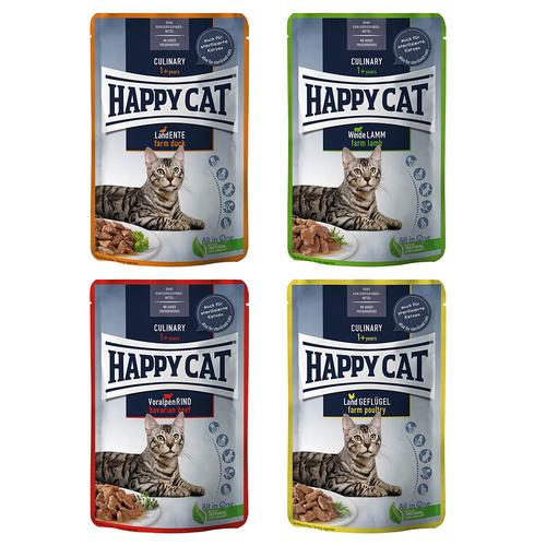 48x85g Mix II Happy Cat Pouch Meat in Sauce Nassfutter Katze