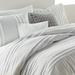 DKNY Chenille Stripe Cotton Comforter Set Polyester/Polyfill/Chenille/Cotton in Gray | Full/Queen Comforter + 2 Standard Shams | Wayfair