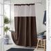 Three Posts™ Docia 2 Piece Solid Color Shower Curtain Set Polyester in Gray/Black/Brown | 72 H x 72 W in | Wayfair 6E9BF51972AB4D44B14B0A10EEBF1C1A