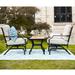 Charlton Home® Strawn 3 Piece Seating Group w/ Cushions Metal in Black | Outdoor Furniture | Wayfair 1FB94F36F8E74FAA9E90FA9CC090BE58