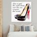 Oliver Gal The Right Shoes V2 - Graphic Art on Canvas Metal in Black/Red/White | 40 H x 40 W x 1.5 D in | Wayfair 13012_40x40_CANV_XHD