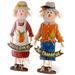 The Holiday Aisle® Jenneffer 2 Piece Metal Scarecrow Figurine Set Metal in Brown/Gray/Orange | 28 H x 11 W x 0.75 D in | Wayfair