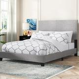 Willa Arlo™ Interiors Willia Upholstered Low Profile Standard Bed Upholstered, Polyester in Gray | 50 H x 86.6 W x 86.6 D in | Wayfair