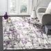 Gray/Indigo 24 x 0.35 in Indoor Area Rug - Wade Logan® Jeter Abstract Gray/Purple Area Rug Polypropylene | 24 W x 0.35 D in | Wayfair