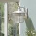 Beachcrest Home™ Valeri 14" H Seeded Glass Outdoor Wall Lantern Glass/Metal in White | 14 H x 9 W x 11.5 D in | Wayfair