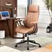 Loon Peak® Amadi Executive Chair Upholstered in Brown | 48.62 H x 27.56 W x 26.77 D in | Wayfair 34E9CBCDF9204CED9533B8728618ACA0