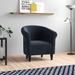 Barrel Chair - Zipcode Design™ Liam 32" W Barrel Chair Microfiber/Microsuede/Microfiber/Microsuede/Fabric in Black | 32 H x 32 W x 27.5 D in | Wayfair