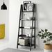 Zipcode Design™ Natrona 72.5" H x 25.25" W Solid Wood Ladder Bookcase Wood in Black/Brown | 72.5 H x 25.25 W x 16.5 D in | Wayfair