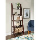 Zipcode Design™ Natrona 72.5" H x 25.25" W Solid Wood Ladder Bookcase Wood in Green/Brown | 72.5 H x 25.25 W x 16.5 D in | Wayfair