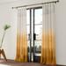 Mercer41 Cianah 100% Cotton Ombre Semi-Sheer Rod Pocket Single Curtain Panel 100% Cotton in Yellow | 52" W x 95" L | Wayfair