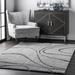 Gray 79 x 1.18 in Area Rug - Wrought Studio™ Almarosa Modern Shag Performance Dark Rug Polypropylene | 79 W x 1.18 D in | Wayfair